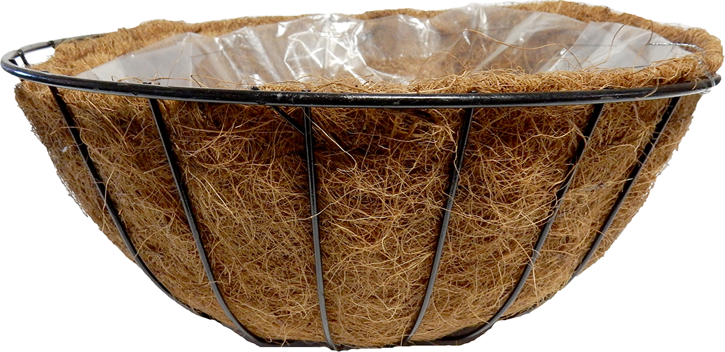 14 x 7 Inch Wire Grower Basket Black 4 Strand Hanger – 20 per case - Hanging Baskets